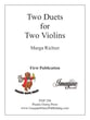Two Duets for Two Violins cover